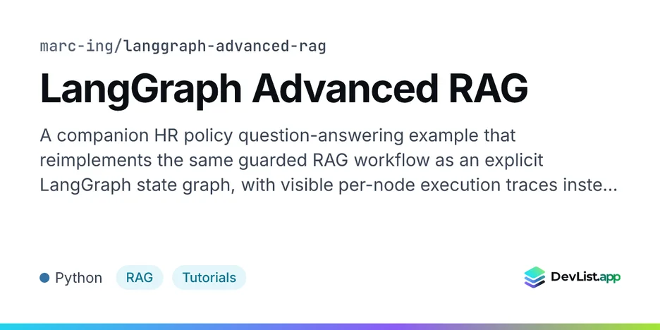 LangGraph Advanced RAG