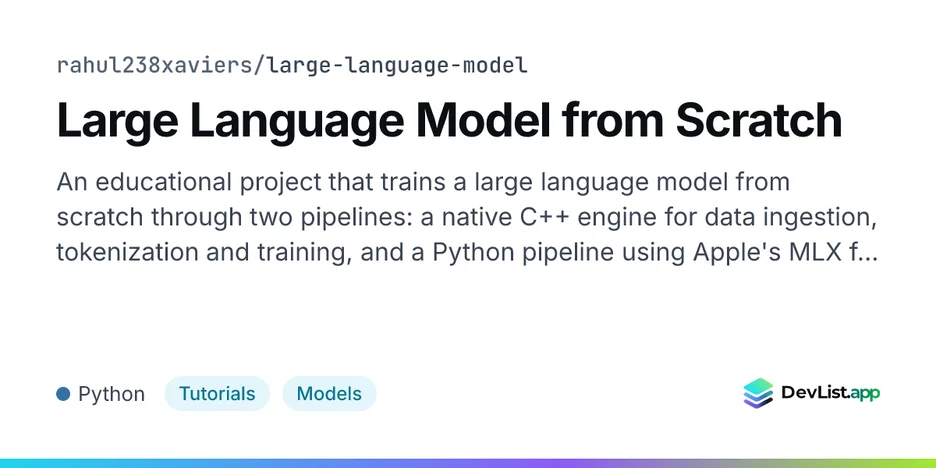 Large Language Model from Scratch