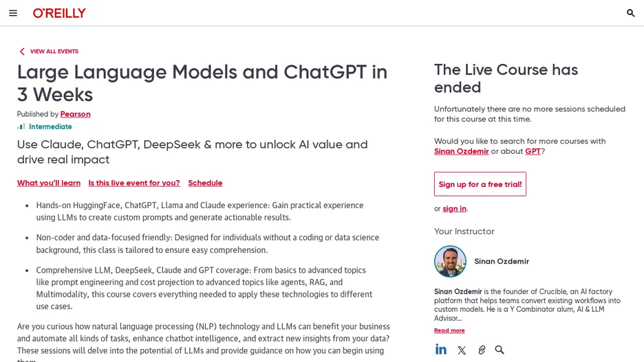 Large Language Models and ChatGPT in Three Weeks