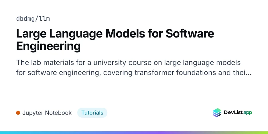 Large Language Models for Software Engineering