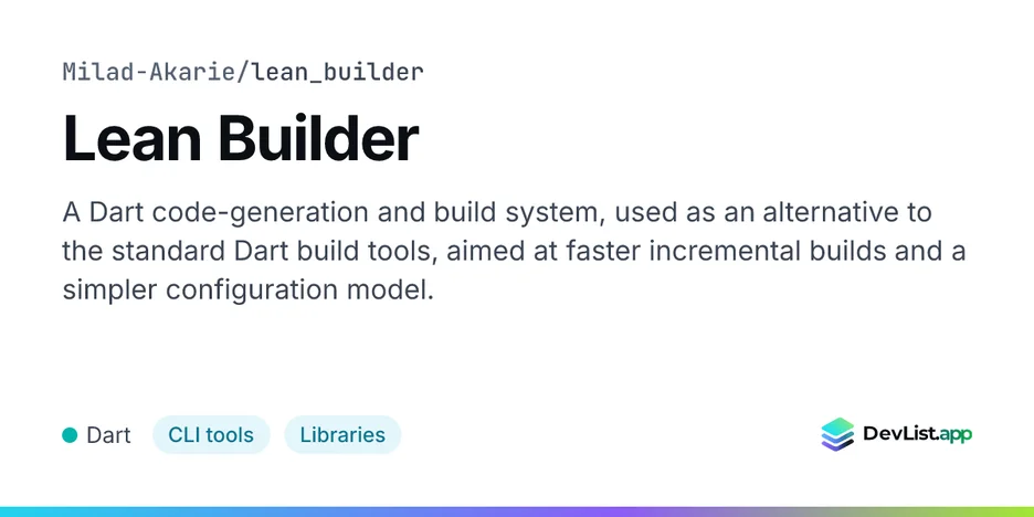 Lean Builder