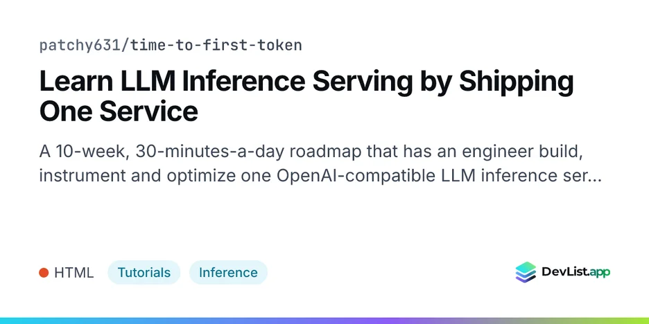 Learn LLM Inference Serving by Shipping One Service
