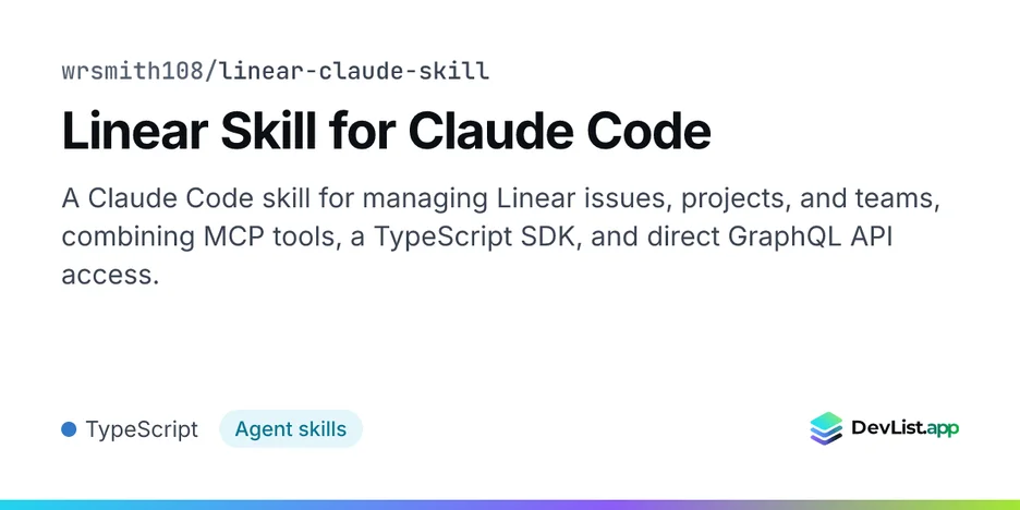 Linear Skill for Claude Code
