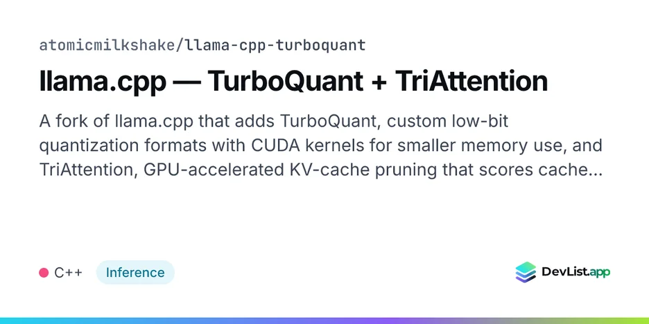 llama.cpp — TurboQuant + TriAttention