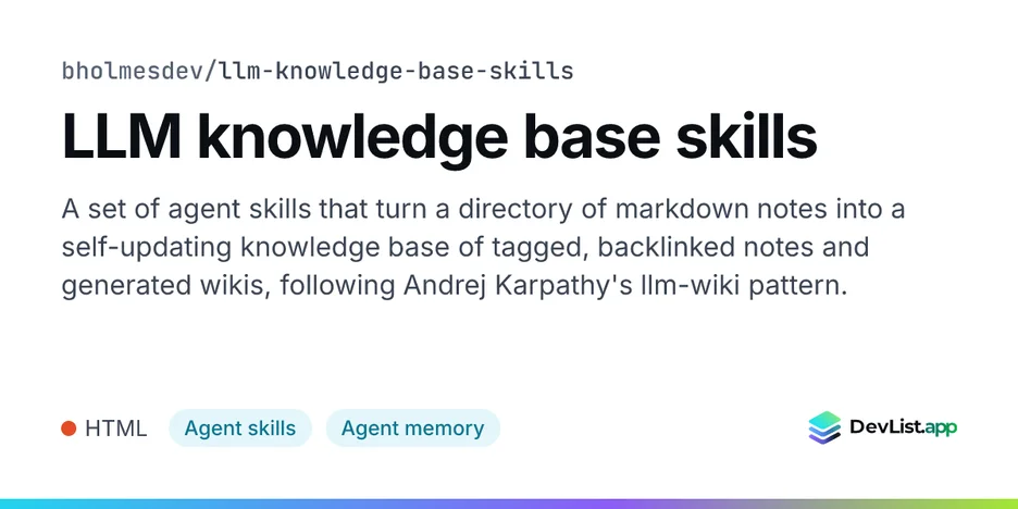 LLM knowledge base skills