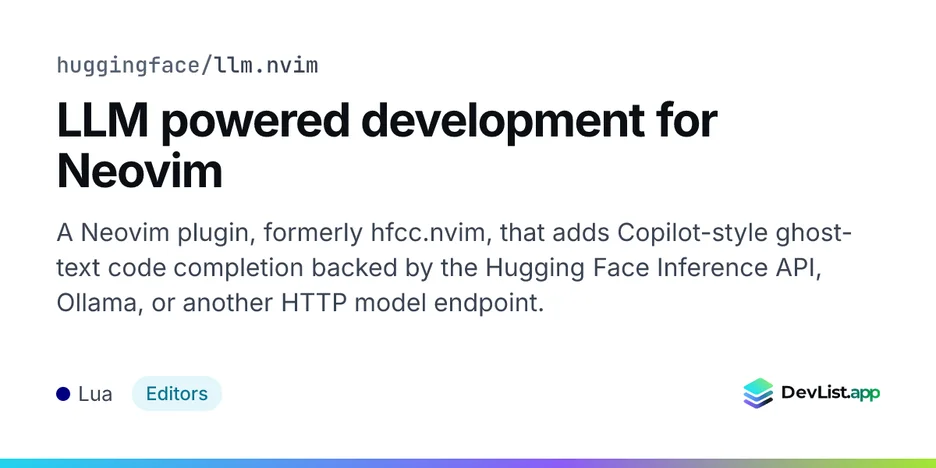 LLM powered development for Neovim