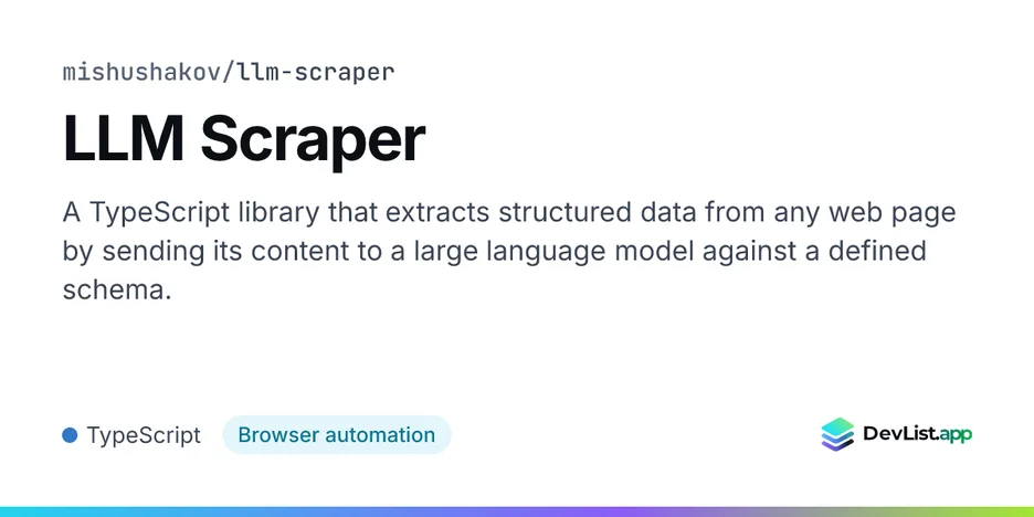 LLM Scraper