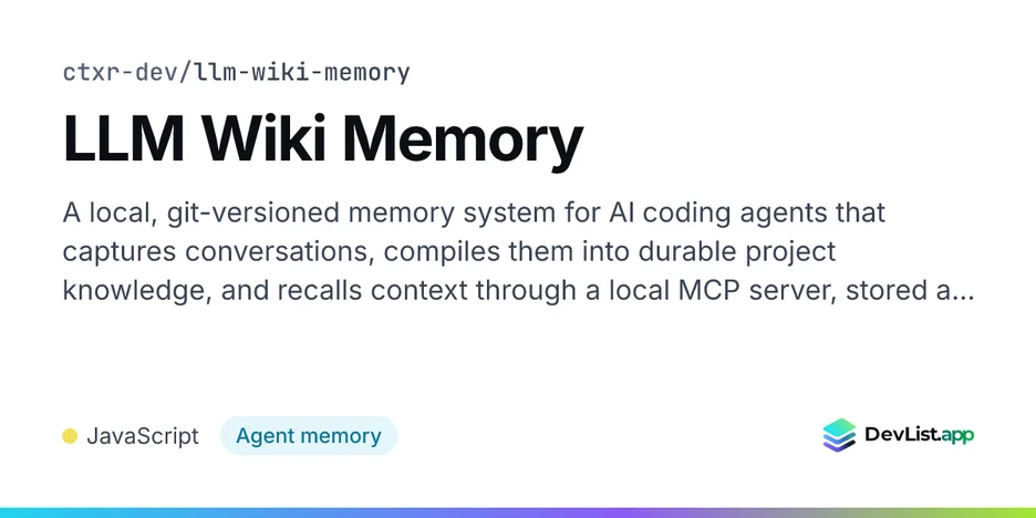 LLM Wiki Memory