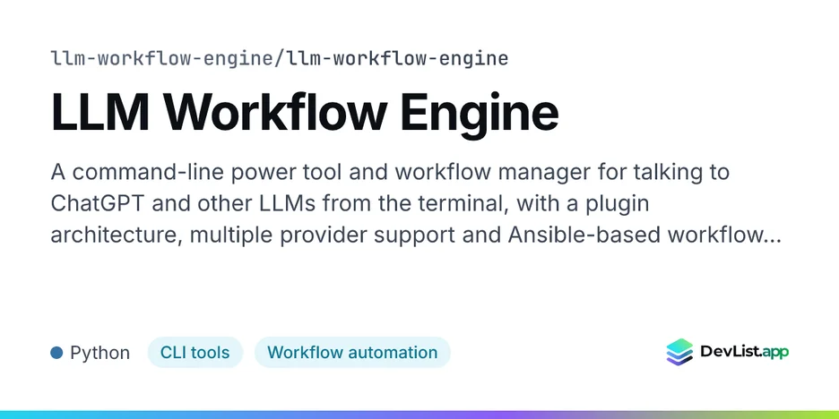LLM Workflow Engine