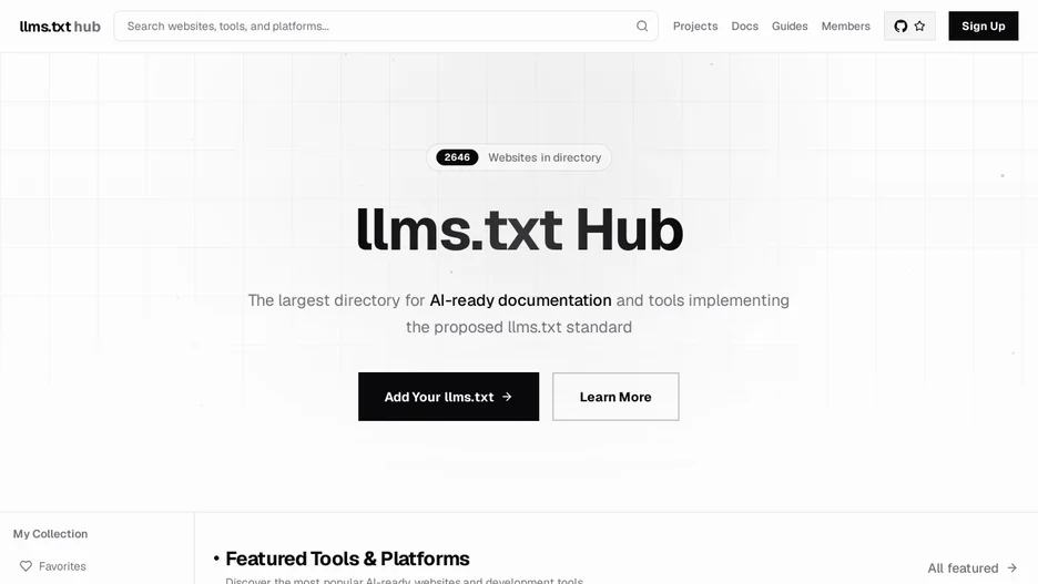 llms.txt hub