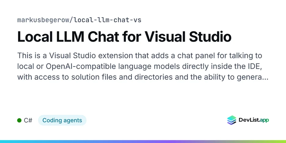 Local LLM Chat for Visual Studio