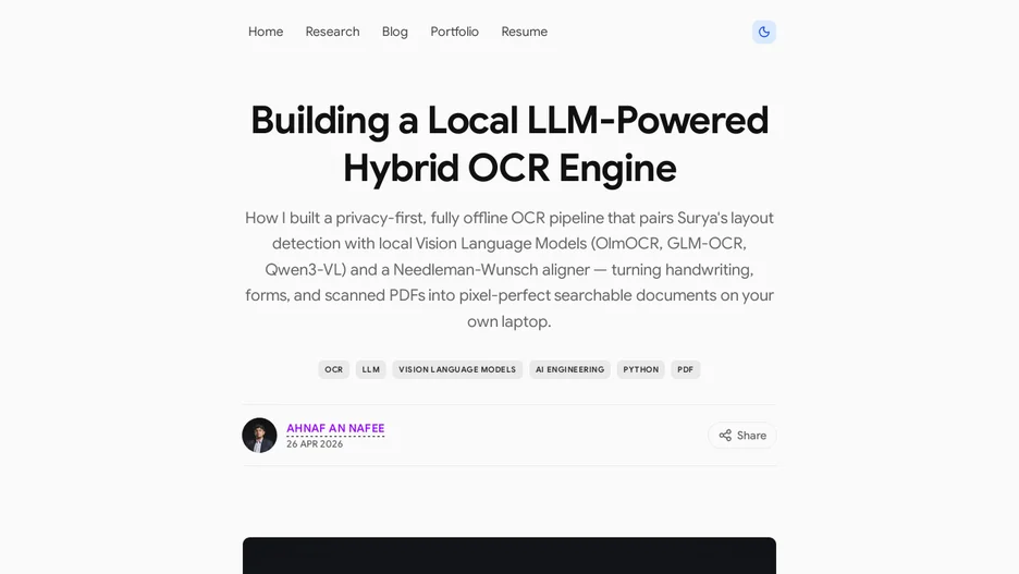 Local LLM PDF OCR