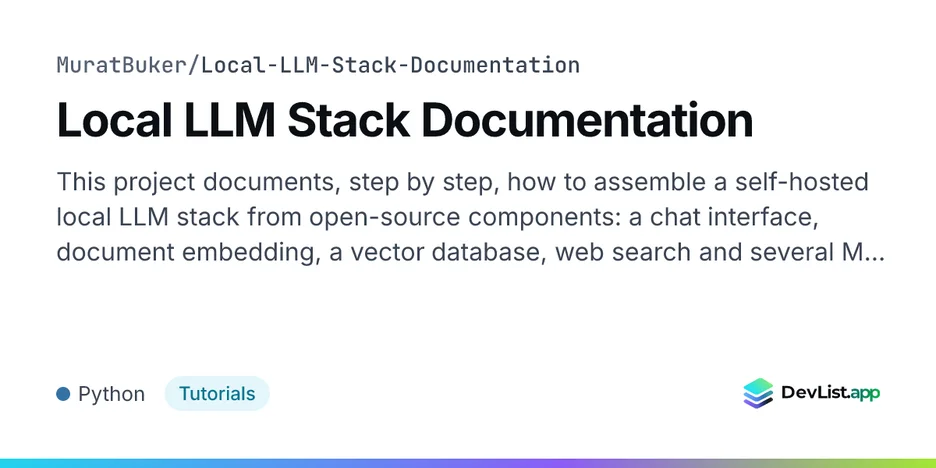 Local LLM Stack Documentation