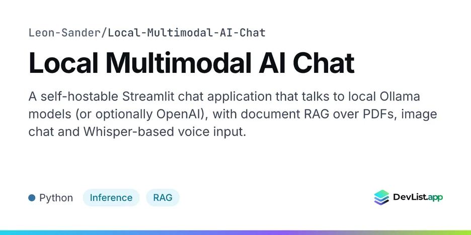 Local Multimodal AI Chat