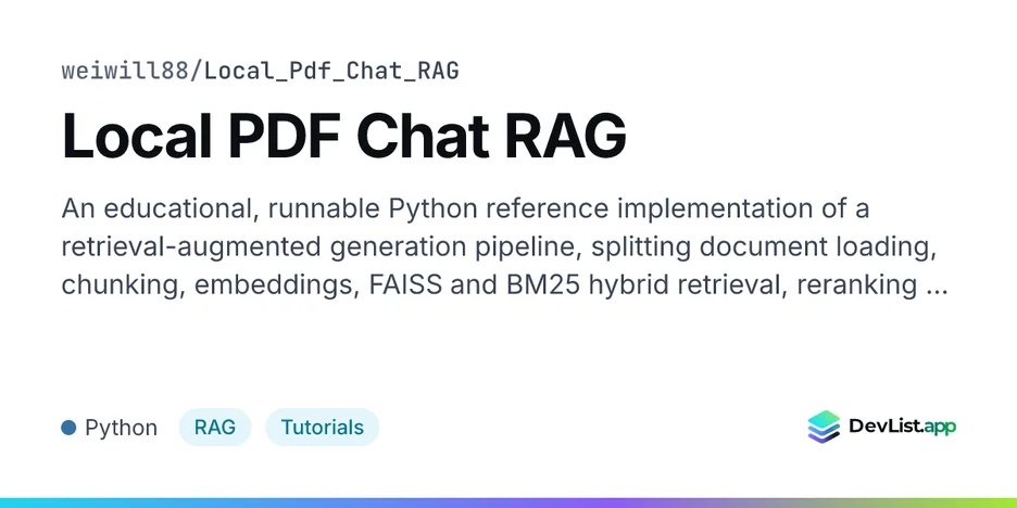 Local PDF Chat RAG