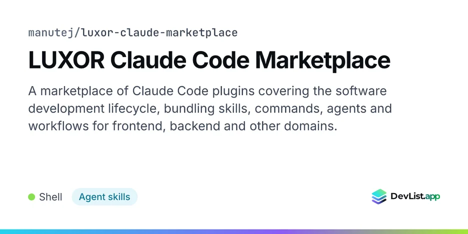 LUXOR Claude Code Marketplace