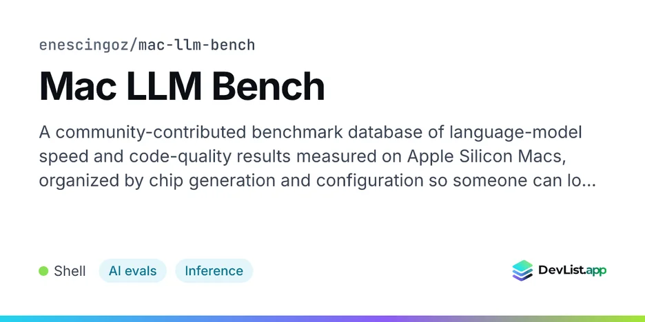 Mac LLM Bench