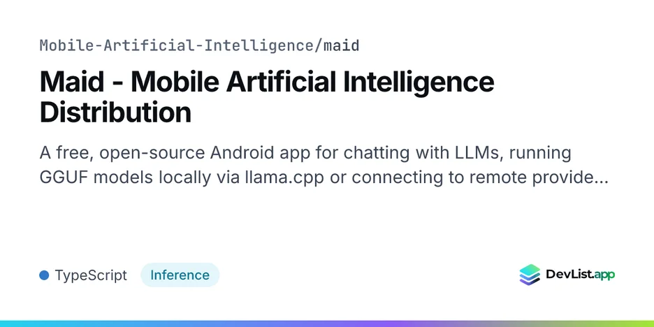 Maid - Mobile Artificial Intelligence Distribution