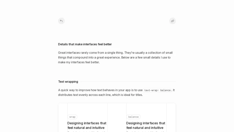 Make Interfaces Feel Better