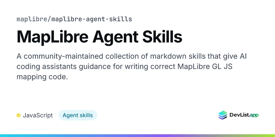 MapLibre Agent Skills