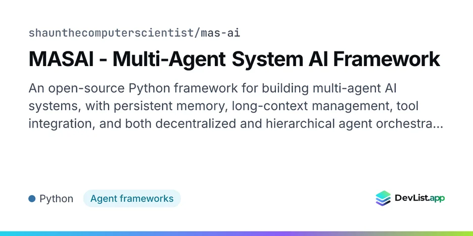 MASAI - Multi-Agent System AI Framework