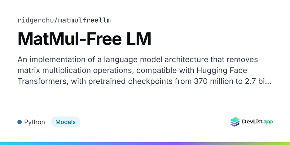 MatMul-Free LM