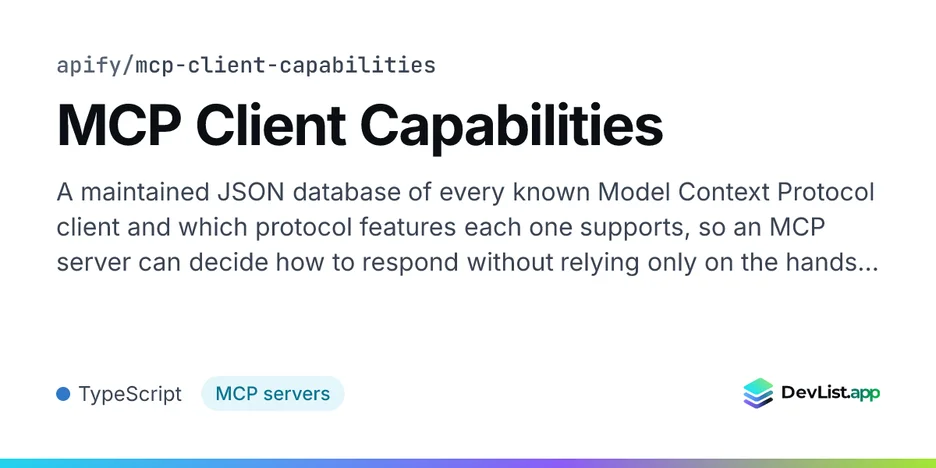 MCP Client Capabilities