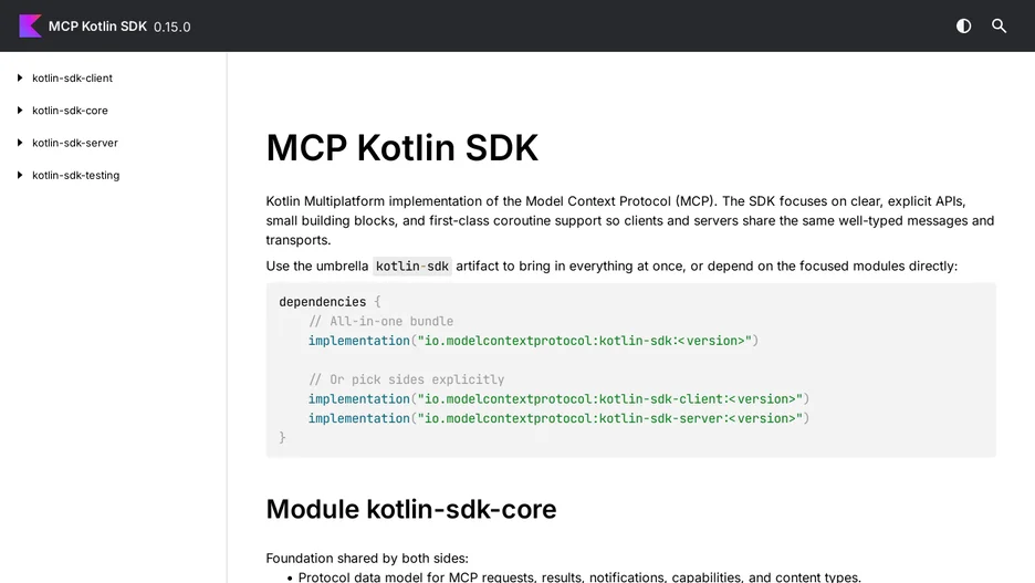 MCP Kotlin SDK