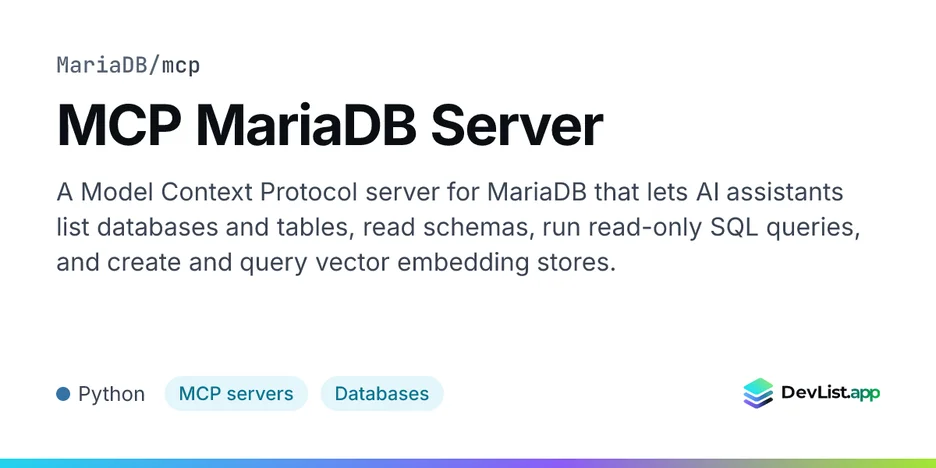 MCP MariaDB Server