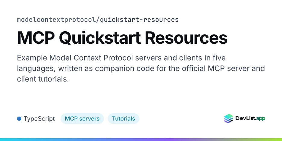 MCP Quickstart Resources