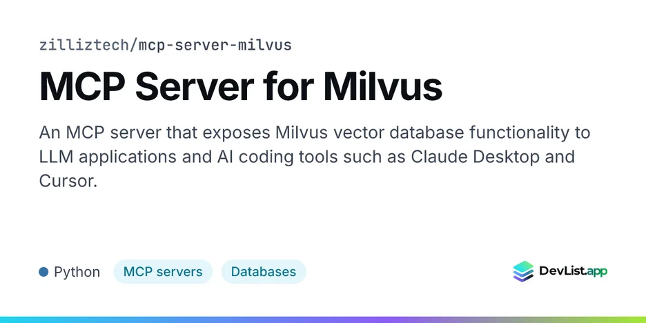 MCP Server for Milvus