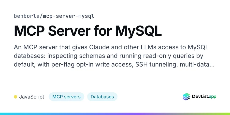 MCP Server for MySQL
