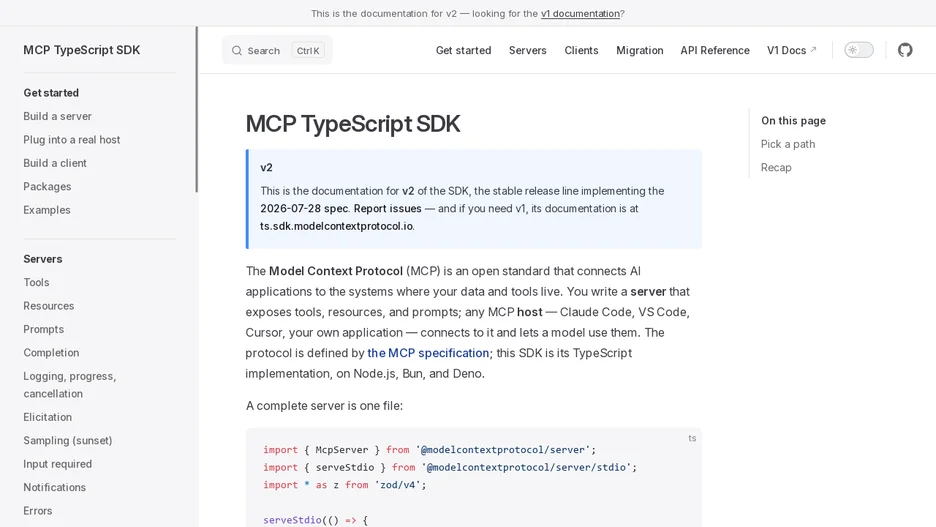 MCP TypeScript SDK