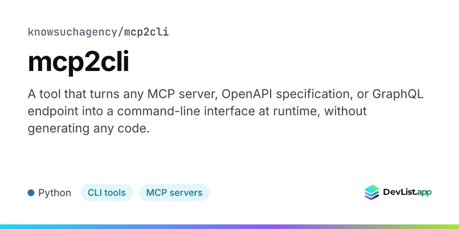 mcp2cli