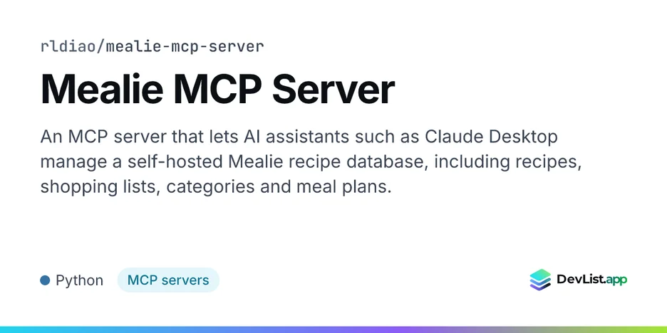 Mealie MCP Server