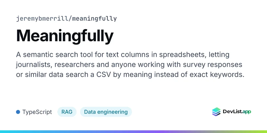 Meaningfully