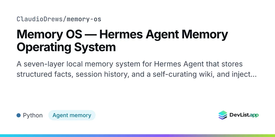 Memory OS — Hermes Agent Memory Operating System