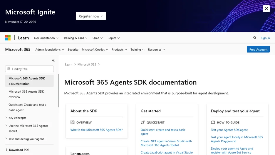 Microsoft 365 Agents SDK