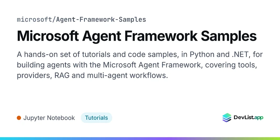 Microsoft Agent Framework Samples