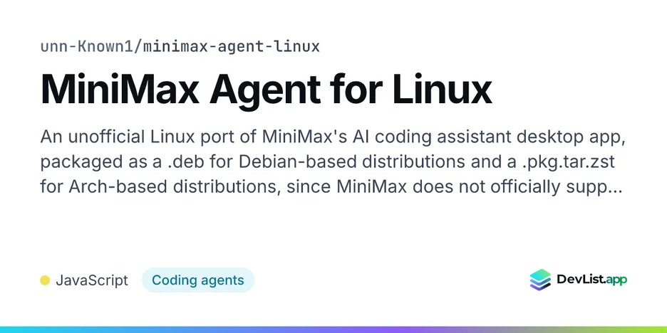 MiniMax Agent for Linux