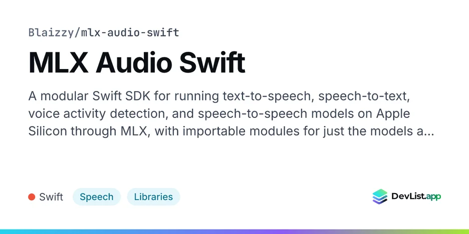 MLX Audio Swift
