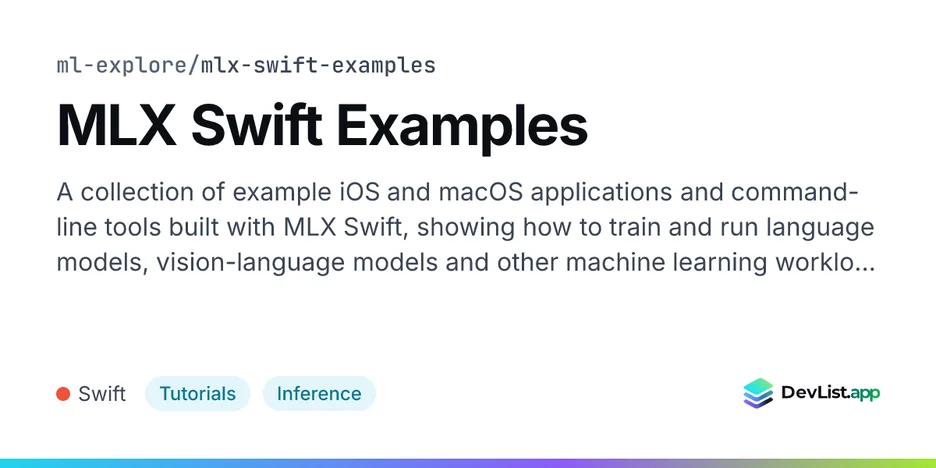 MLX Swift Examples