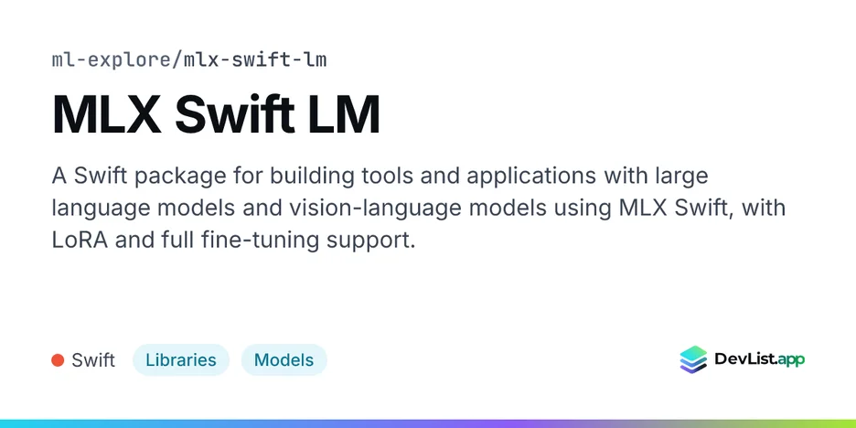 MLX Swift LM