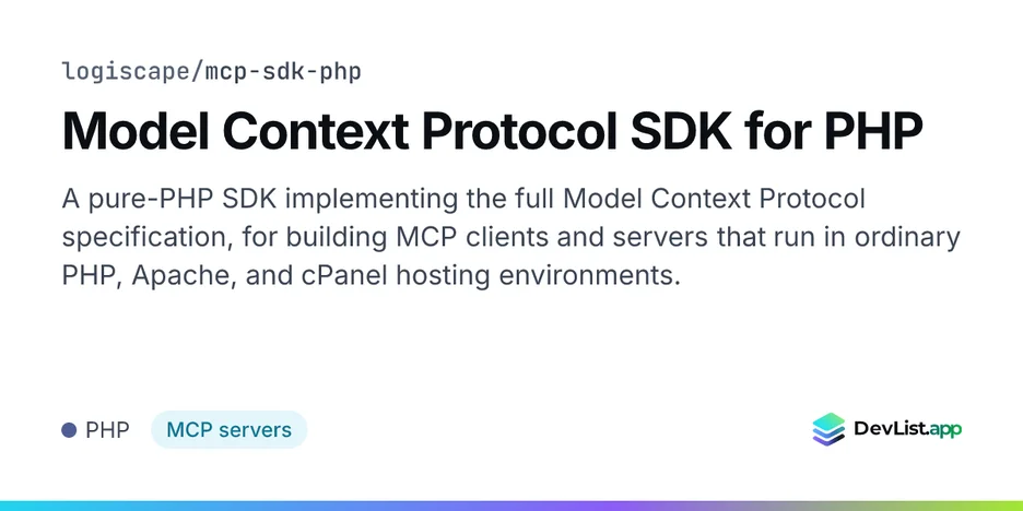 Model Context Protocol SDK for PHP