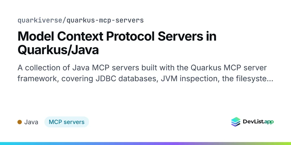 Model Context Protocol Servers in Quarkus/Java