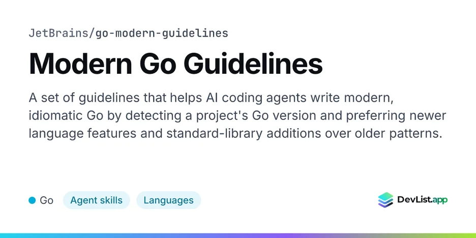 Modern Go Guidelines