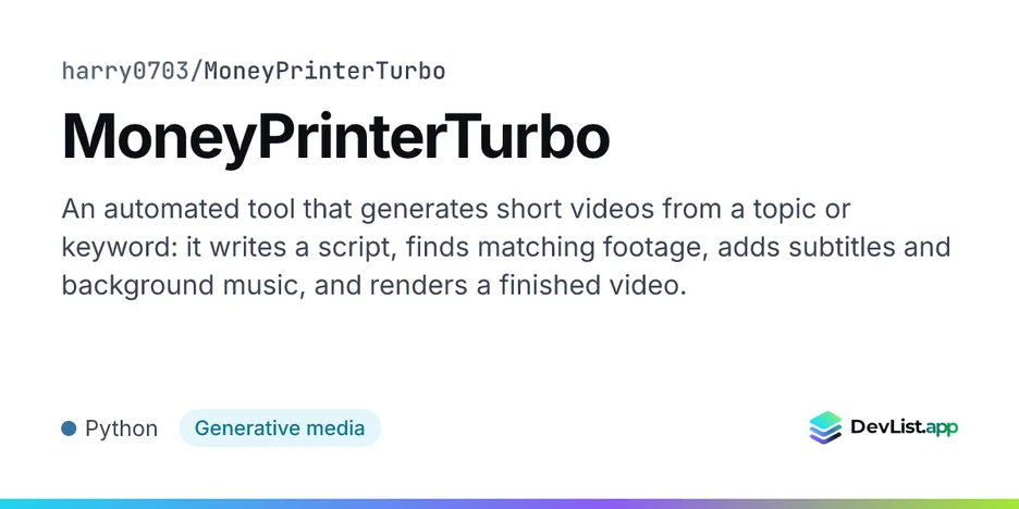 MoneyPrinterTurbo
