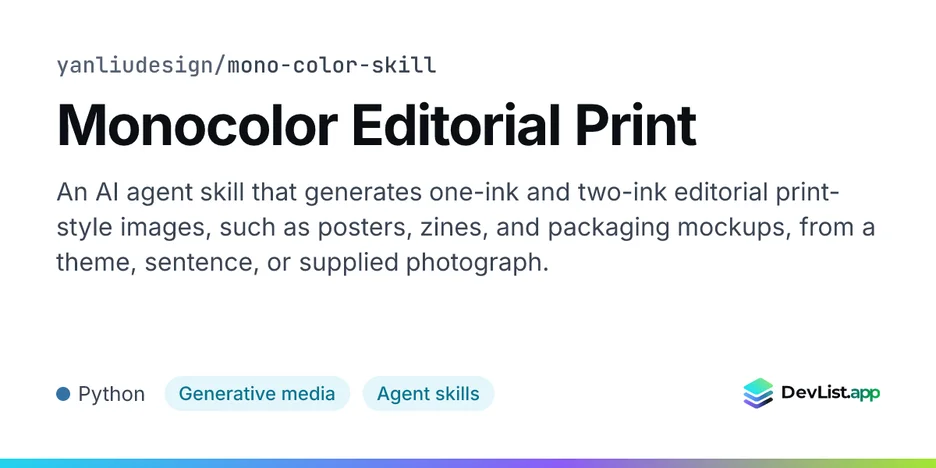 Monocolor Editorial Print