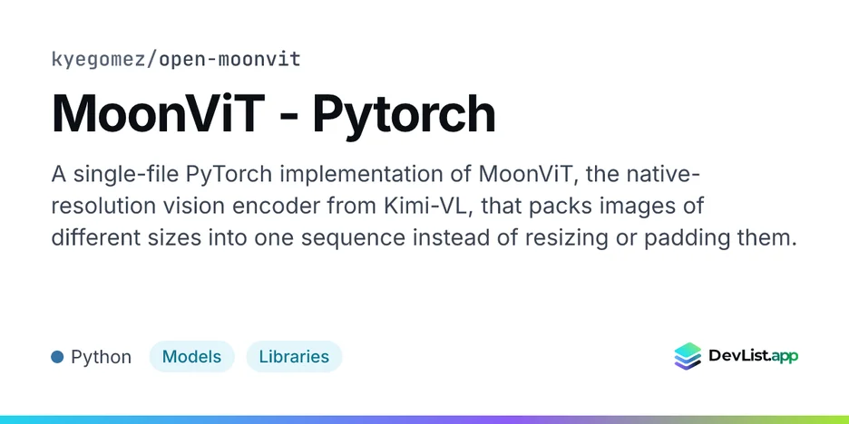 MoonViT - Pytorch