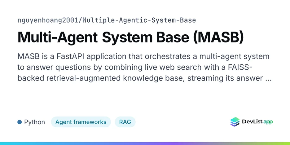 Multi-Agent System Base (MASB)
